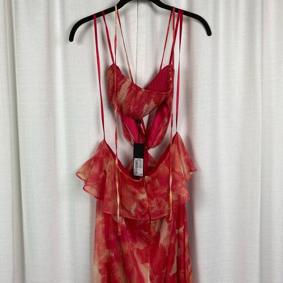 Gianni Bini Cherry Myra Halter Cutout Maxi Dress Sz.10 NWT - Picture 11 of 16